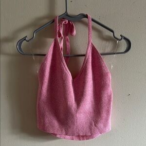 Full Tilt Pink Sleeveless Crop Tank Top